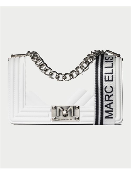 Marc Ellis bag with chain shoulder strap MARC ELLIS | FLAT S 25MILK/SATIN SILVER